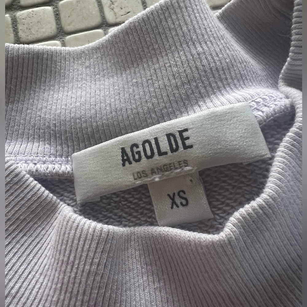 AGOLDE Round Shoulder Sweatshirt 100% Cotton Sz XS NWOT